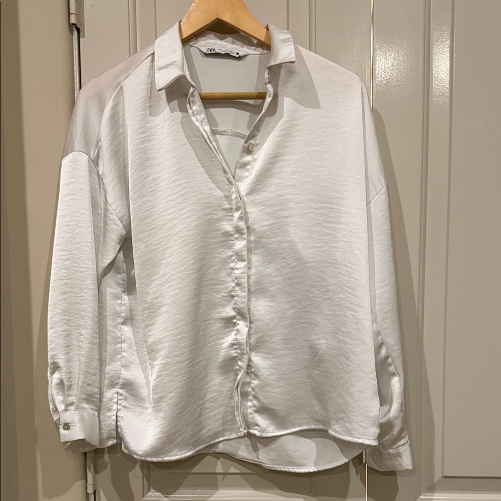 Zara White Collared Shirt